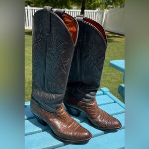 J. Chisholm grey vintage cowboy boots.